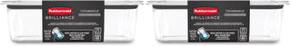 Rubbermaid Brilliance Tritan Plastic Food Storage Containers BPA Free Airtight Lids Ideal for Lunch Meal Prep & Leftovers Set of 5 (3.2 Cup)