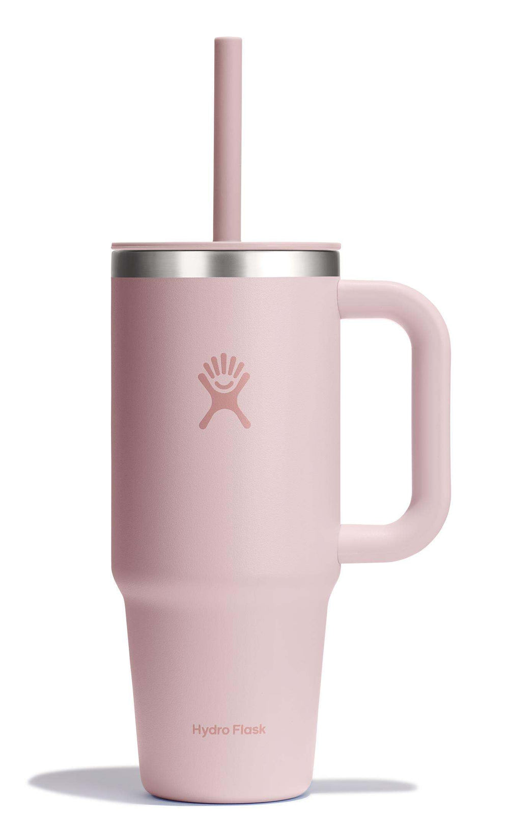 Hydro Flask Travel Tumbler with Handle, Lid and Straw - Insulated Stainless Steel in 32 Oz Trillium