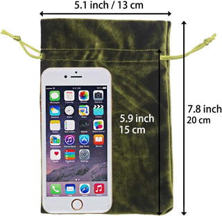HRX Package Soft Velvet Gift Bags, 5.1x7.8 inch Velvet Drawstring Pouches for Tarot Rune Jewelry Crystal 4 Pack