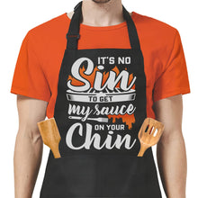 SANDJEST Funny Mens Aprons with Pockets for BBQ Grilling Cooking Grandpa Husband Apron for Birthday Christmas Father's Day