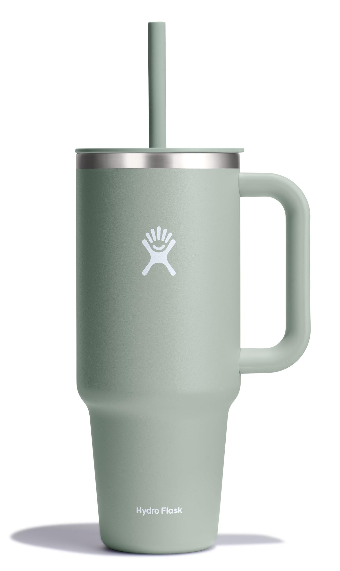 Hydro Flask Travel Tumbler with Handle, Lid and Straw - Insulated Stainless Steel in 32 Oz Trillium