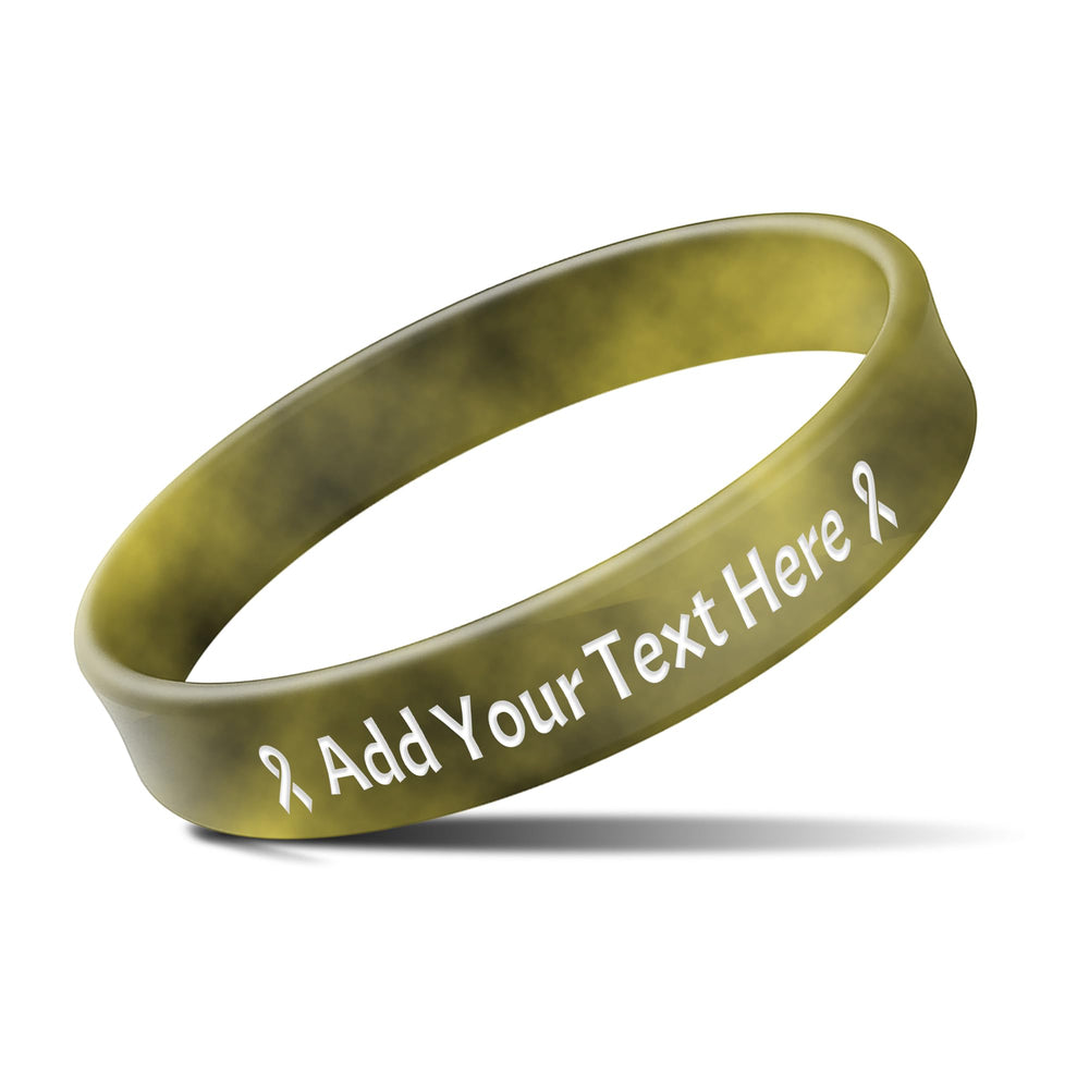 Custom Rubber Bracelets with Text Logo Clipart Customizable Bracelet Personalized 1/2 Inch Silicone Wristbands for Awareness, Events, Support, Promotions