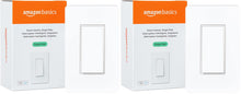 Amazon Basics Smart Light Switch, Single Pole, Works with Alexa Only, Voice Control, Schedule, 2.4 GHz Wi-Fi, No Hub Required, Easy to Install, White