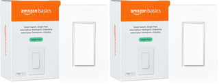 Amazon Basics Smart Light Switch, Single Pole, Works with Alexa Only, Voice Control, Schedule, 2.4 GHz Wi-Fi, No Hub Required, Easy to Install, White
