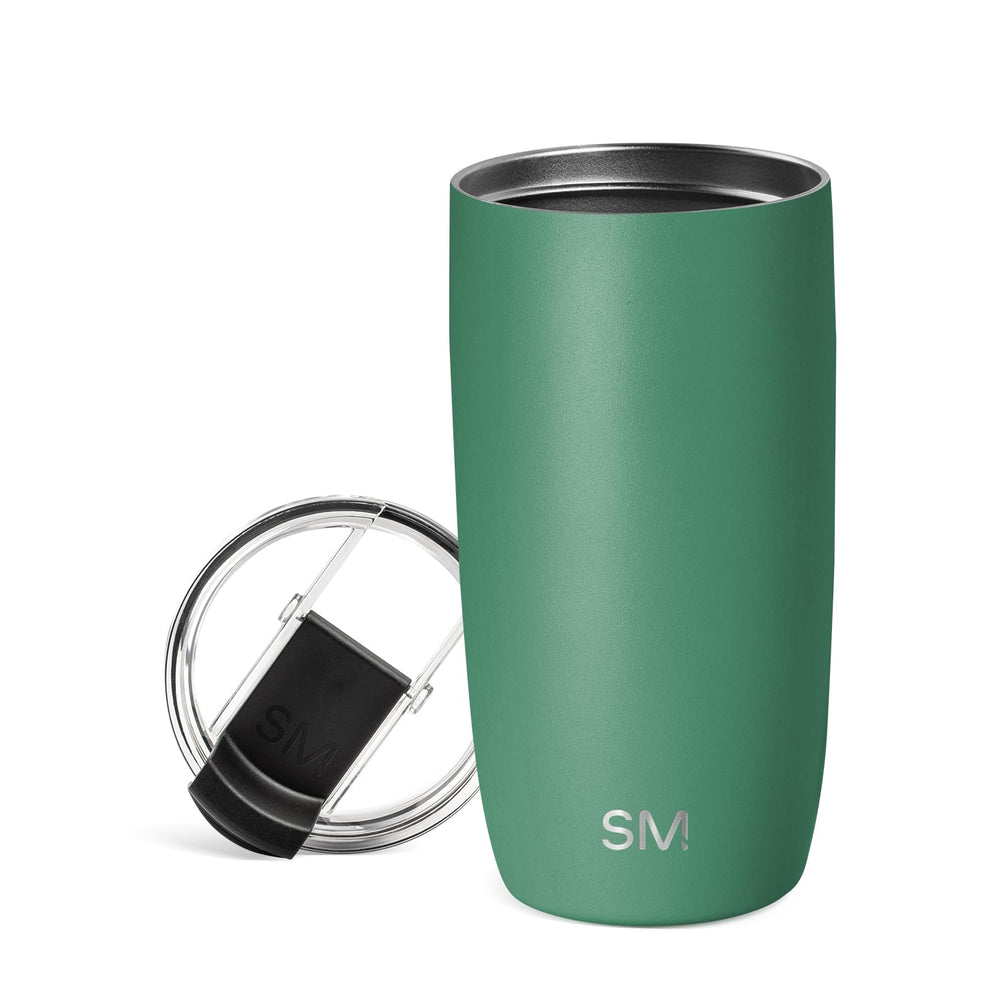Simple Modern Voyager Tumbler with Flip Lid | Travel Coffee Mug | Insulated Stainless Steel Cold Brew Iced or Hot Coffee Cup | Gifts for Women Men Her Him | 16oz, Almond Birch