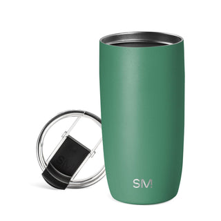 Simple Modern Voyager Tumbler with Flip Lid | Travel Coffee Mug | Insulated Stainless Steel Cold Brew Iced or Hot Coffee Cup | Gifts for Women Men Her Him | 16oz, Almond Birch