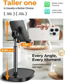 LISEN Cell Phone Stand Phone Holder for Desk Office Decor, Office Desk Accessories Women PC Gaming Essentials iPhone Stand Gadgets Men Gift for Father Fit OtterBox Case Switch iPad Air Tablet 4-10 in