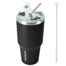 BJPKPK 30oz Stainless Steel Tumbler Color Block Insulated Tumblers Cup with Lid and Straw, Double Walled Travel Coffee Mug,Mint