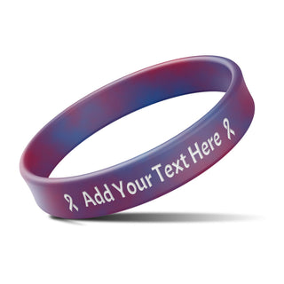 Custom Rubber Bracelets with Text Logo Clipart Customizable Bracelet Personalized 1/2 Inch Silicone Wristbands for Awareness, Events, Support, Promotions