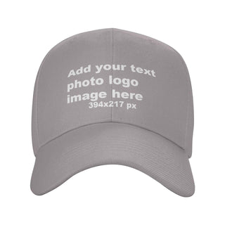 Custom Baseball Hats for Men & Women - Add Text/Photo/Logo - Adjustable Breathable Outdoor Hat, Sports & Casual- Bulk Supply