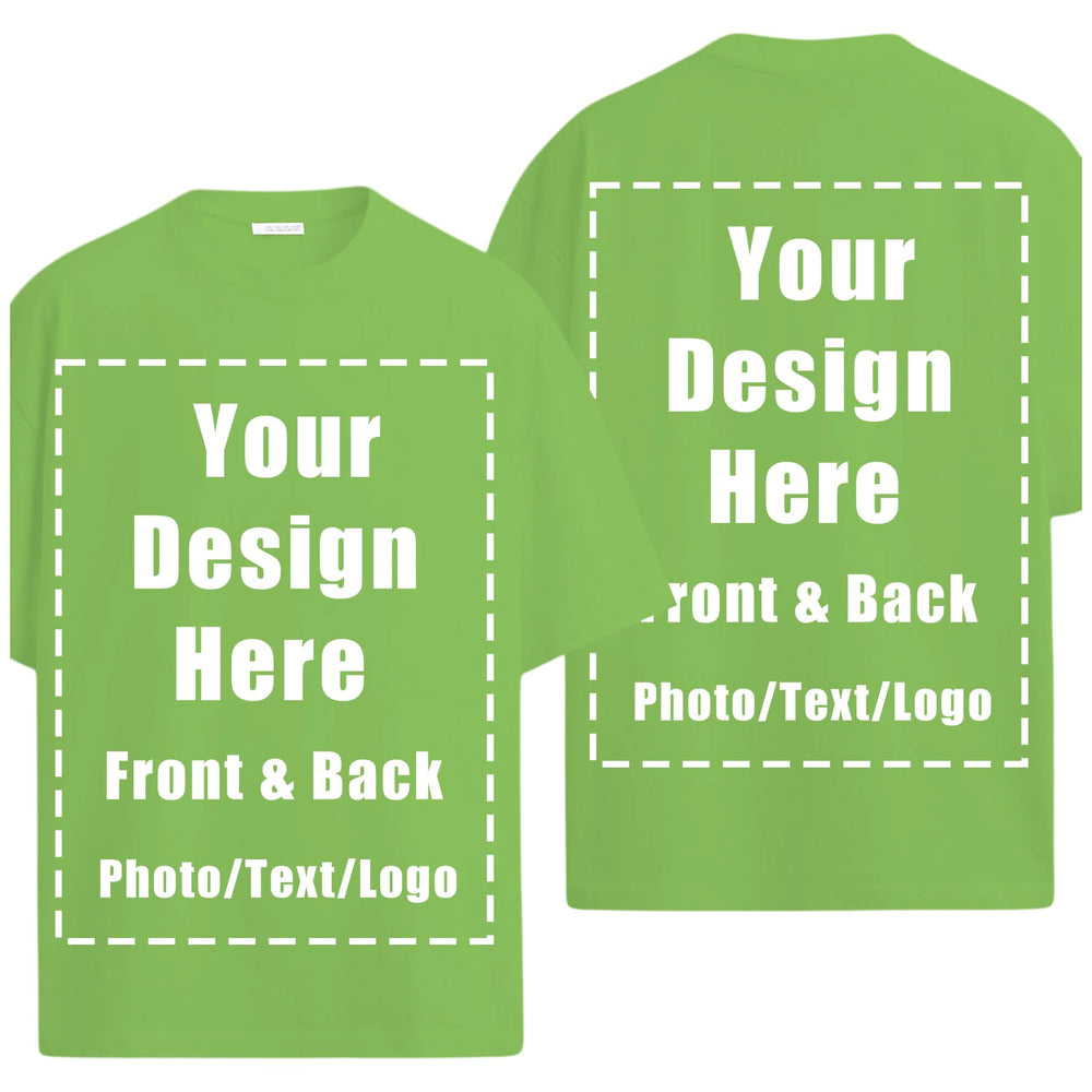 Custom T Shirts Front Back for Men Women Personalized T-Shirt Add Your Own Design with Image Text Logo Tee Tops