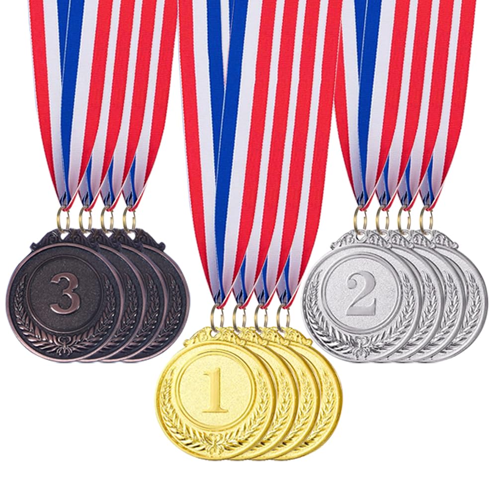Gold Silver Bronze Award Medals-Winner Medals Gold Silver Bronze Prizes for Competitions, Party, 2 Inches