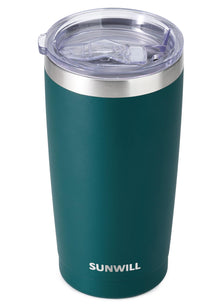 SUNWILL Travel Coffee Tumbler 20 oz, Insulated Mug with Lid, Stainless Steel Cup for Outdoor, Powder Coated Navy