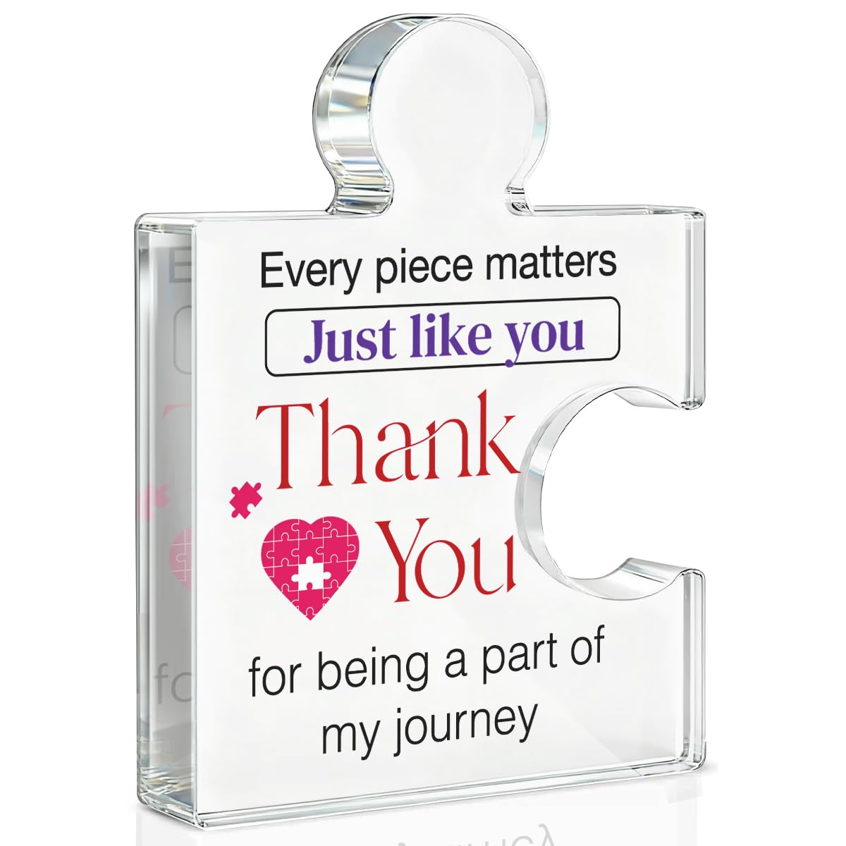 Team Appreciation Gifts Thank You Gift for Coworkers Colleagues Employees, Best Team Ever Gifts You Are an Essential Piece Acrylic Puzzle Piece Plaque Office Decor