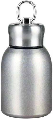 Mini Vacuum Insulated Tumbler Small Stainless Steel Thermal Bottle Water Flask Thermal Cups for Hot and Cold Drinks Travel Coffee Mug 10.2 oz/300ml Silver