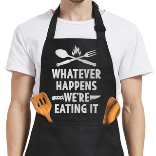 SANDJEST Funny Mens Aprons with Pockets for BBQ Grilling Cooking Grandpa Husband Apron for Birthday Christmas Father's Day