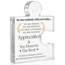 Team Appreciation Gifts Thank You Gift for Coworkers Colleagues Employees, Best Team Ever Gifts You Are an Essential Piece Acrylic Puzzle Piece Plaque Office Decor