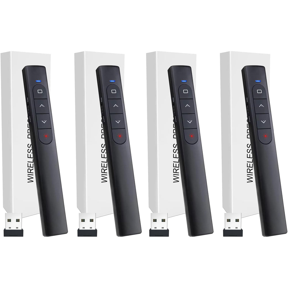Wireless Presenter Remote, Presentation Clicker with Hyperlink & Volume Remote Control PowerPoint Office Presentation Clicker for Keynote/PPT/Mac/PC/Laptop(Battery Included)