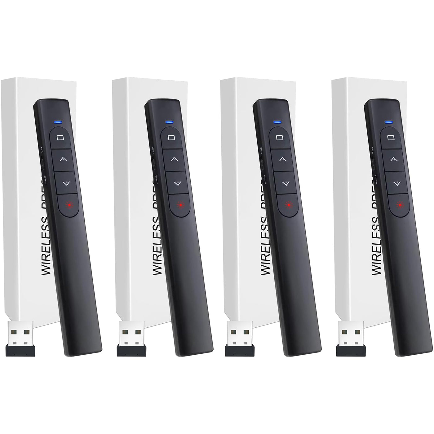 Wireless Presenter Remote, Presentation Clicker with Hyperlink & Volume Remote Control PowerPoint Office Presentation Clicker for Keynote/PPT/Mac/PC/Laptop(Battery Included)