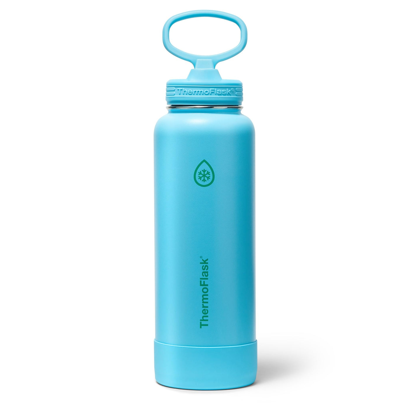 ThermoFlask Stainless Steel Water Bottles 2-Pack - Double-Wall Vacuum Insulated 24 oz BPA-Free Spout Lids - Keeps Drinks Cold 24 Hrs, Hot 12 Hrs - Leakproof, Dishwasher Safe, White/Coral