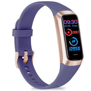 Fitness Tracker, Activity Trackers with 24/7 Heart Rate, Blood Oxygen Blood Pressure Sleep Monitor, Step Counter with 1.1" AMOLED Touch Color Screen, Calorie Pedometer Health Smart Watch for Women Men