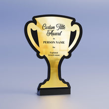 EGD Personalized Acrylic Trophy Award for Activities I Custom Trophy Plaque I Customizable Awards and Trophies I Customize Your Employee Appreciation Gifts (Award No Logo)