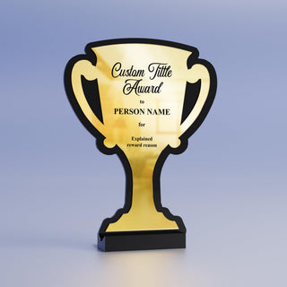 EGD Personalized Acrylic Trophy Award for Activities I Custom Trophy Plaque I Customizable Awards and Trophies I Customize Your Employee Appreciation Gifts (Award No Logo)