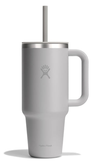 Hydro Flask Travel Tumbler with Handle, Lid and Straw - Insulated Stainless Steel in 32 Oz Trillium