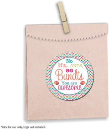 “No IFS, Ands, or Bundts” Teacher, Staff, or Employee Appreciation Thank You Sticker Labels, 40 2" Party Circle Stickers by AmandaCreation, Great for Envelope Seals & Gift Bags…