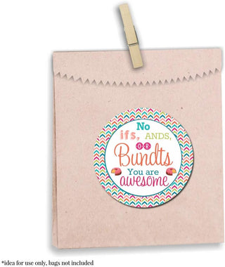 “No IFS, Ands, or Bundts” Teacher, Staff, or Employee Appreciation Thank You Sticker Labels, 40 2" Party Circle Stickers by AmandaCreation, Great for Envelope Seals & Gift Bags…