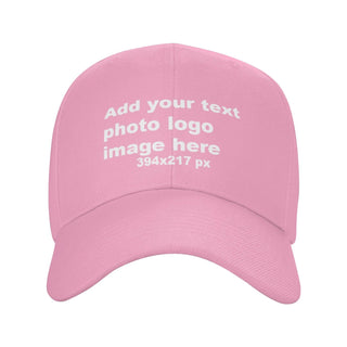 Custom Baseball Hats for Men & Women - Add Text/Photo/Logo - Adjustable Breathable Outdoor Hat, Sports & Casual- Bulk Supply