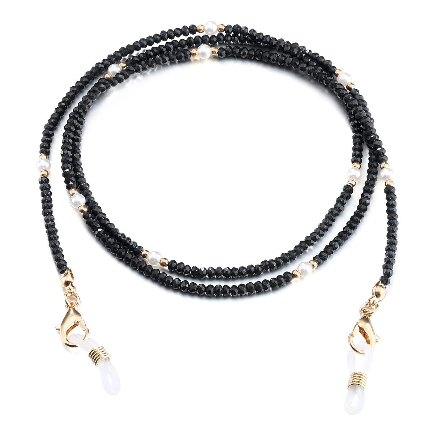 humlbird Mask Lanyard Eyeglasses Chain Healing Crystal Beaded Sunglasses Chains with Pearl for Women