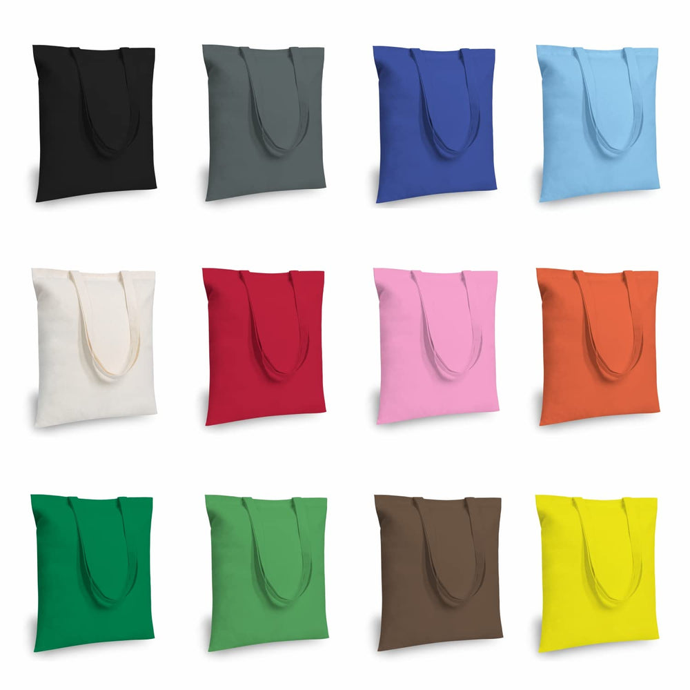 TOPDesign 5 | 12 | 24 | 48 | 192 Pack Economical Cotton Tote Bags, Lightweight Medium Reusable Grocery Shopping Cloth Bags, Suitable for DIY, Advertising, Promotion, Gift, Activity (5-Pack)