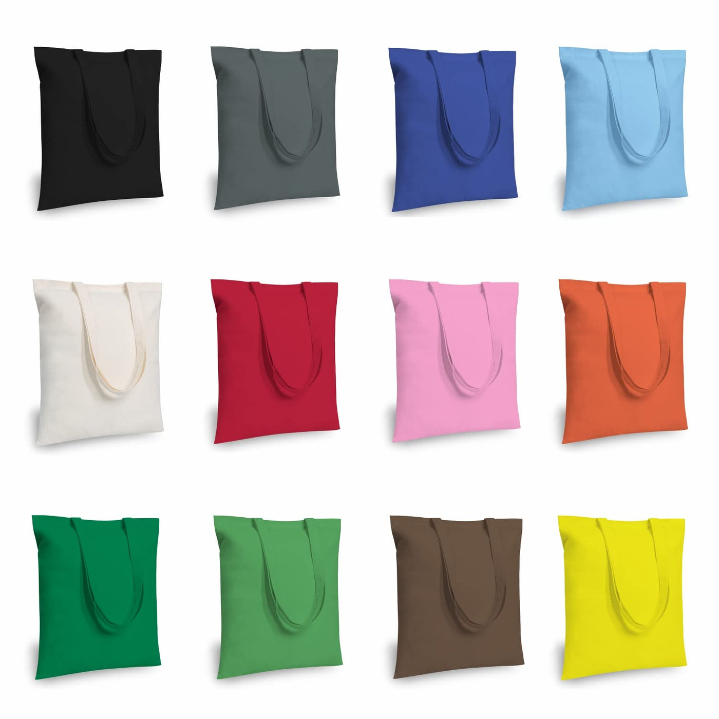 TOPDesign 5 | 12 | 24 | 48 | 192 Pack Economical Cotton Tote Bags, Lightweight Medium Reusable Grocery Shopping Cloth Bags, Suitable for DIY, Advertising, Promotion, Gift, Activity (5-Pack)
