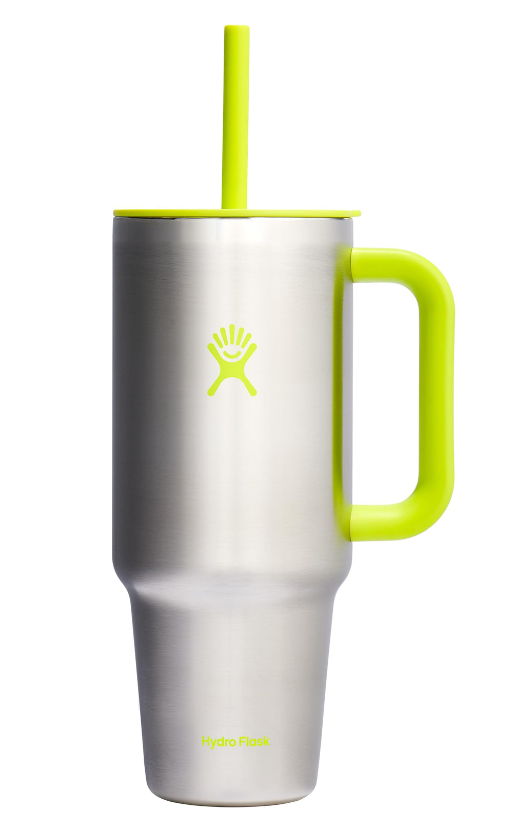 Hydro Flask Travel Tumbler with Handle, Lid and Straw - Insulated Stainless Steel in 32 Oz Trillium