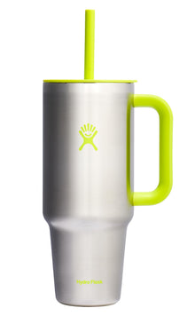 Hydro Flask Travel Tumbler with Handle, Lid and Straw - Insulated Stainless Steel in 32 Oz Trillium