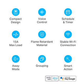 Kasa Smart Plug Ultra Mini 15A, Smart Home Wi-Fi Outlet Works with Alexa, Google Home, No Hub Required, UL Certified, 2.4G WiFi Only, 2 Count (Pack of 1)(EP10P2) , White