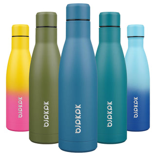 BJPKPK 17oz Insulated Water Bottles Stainless Steel Sports Water Bottles Keep Cold and Hot for Travel Dishwasher Safe,Olive Green
