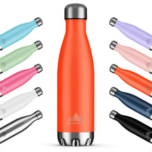 Mont-Clair H2O Stainless Steel Water Bottle, Vacuum insulated - BPA Free, 12h Hot & 24h Cold Drinks, Metal Water Bottle 17oz Leakproof, Ideal for Adult, Kids, Running - Black