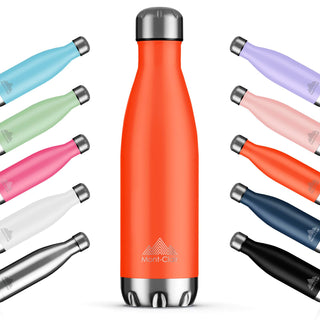 Mont-Clair H2O Stainless Steel Water Bottle, Vacuum insulated - BPA Free, 12h Hot & 24h Cold Drinks, Metal Water Bottle 17oz Leakproof, Ideal for Adult, Kids, Running - Black
