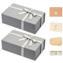 LIFELUM Green Gift Box for Presents 1 Pack 13.85 x 8.35 x 4.45 inch Big Decorative Large Gift Box for Clothes with Magnetic Lids Luxury Accessories Card, Ribbon, Filler,Sticker