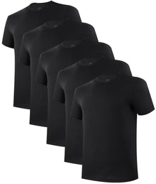 BAMBOO COOL Mens Undershirts Pack, Soft T Shirts for Men, Moisture Wicking Tees, Stretchy Breathable Crew Neck Inner Shirt
