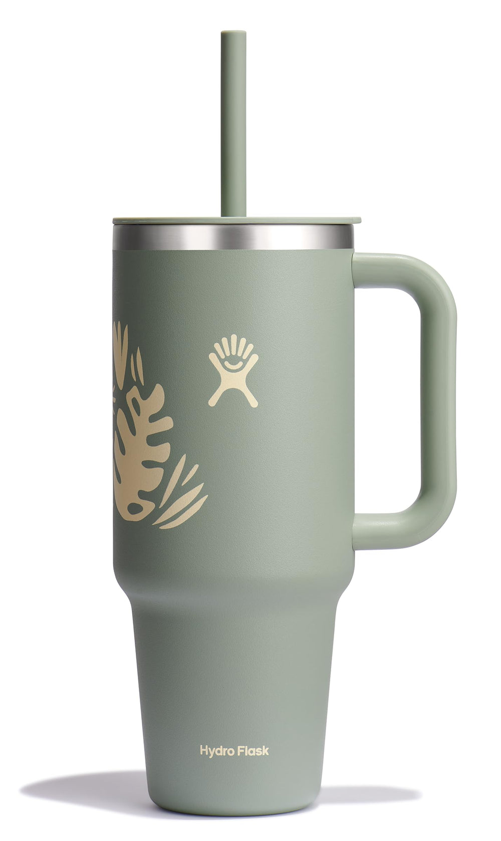 Hydro Flask Travel Tumbler with Handle, Lid and Straw - Insulated Stainless Steel in 32 Oz Trillium