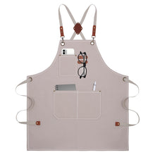 Aprons For Women Men With Large Pockets, Waterproof Cotton Chef Aprons For Cooking Server Grilling Bbq Kitchen