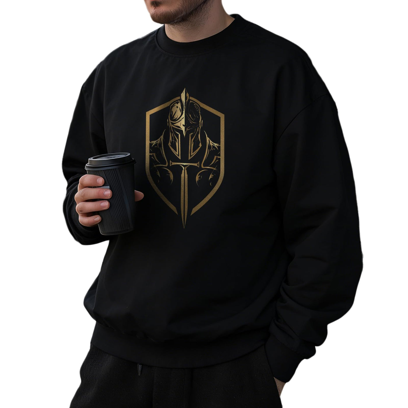 domirica Oversized Solid Cotton Blend Graphic Mens Hoodies Pullover Crewneck Long Sleeve Loose Fit Soft Sweatshirts