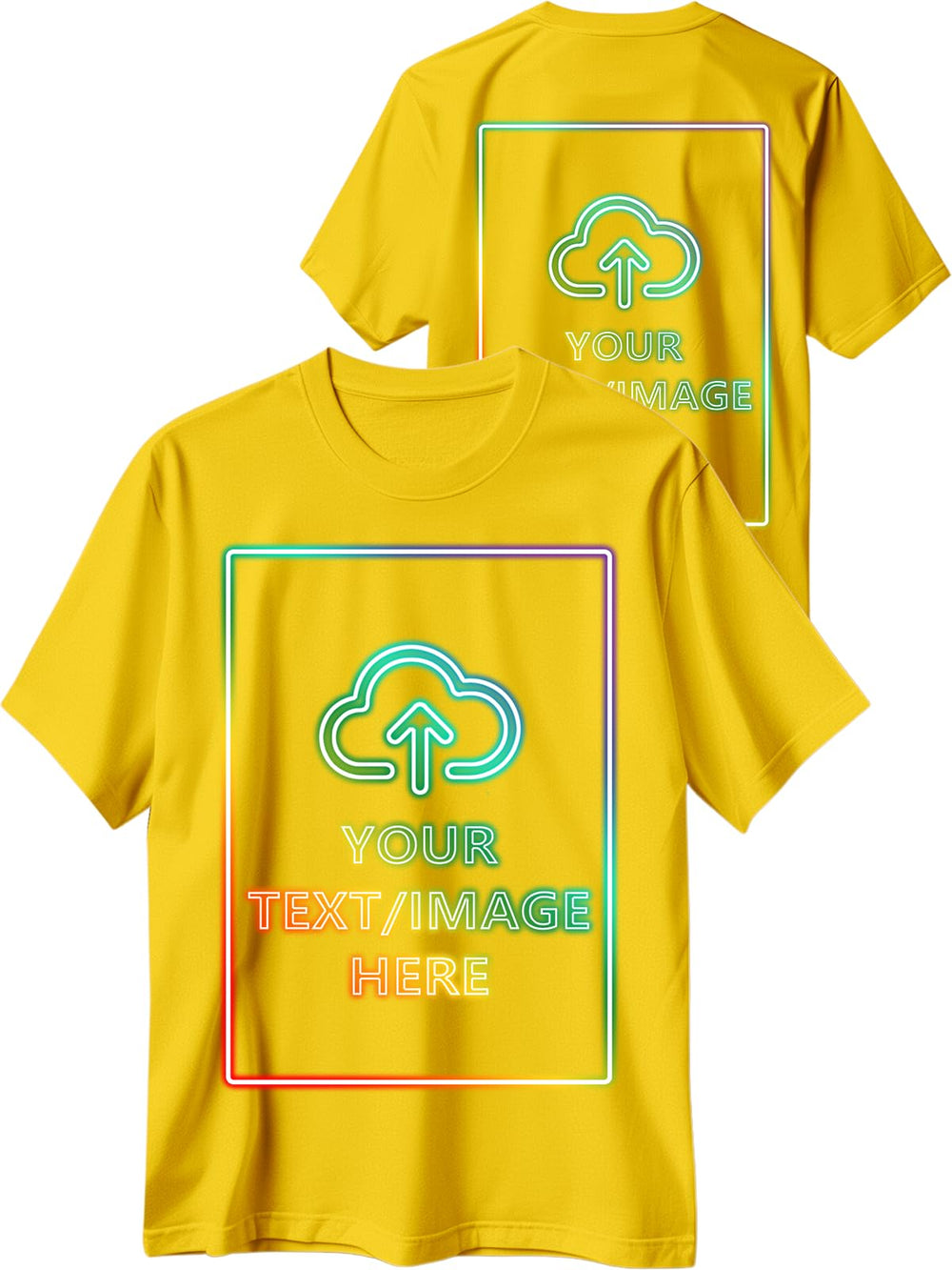 Custom T Shirts with Photo/Logo/Text - Personalized Comfort Cotton Tee for Men Women Design Your Own Shirt Front & Back Print