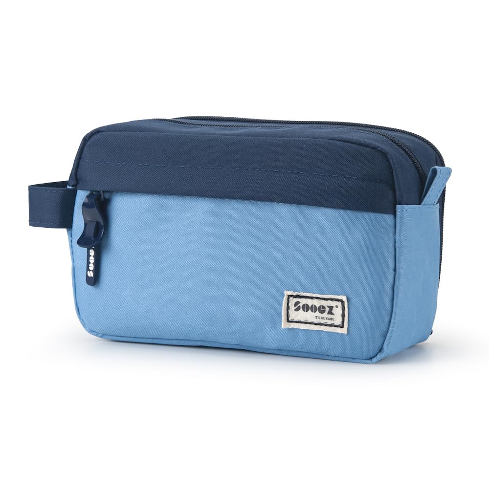 Sooez Original High Capacity Pencil Case, Big Pencil Bag Pouch Box Organizer Pen Case, Aesthetic Supply for Girls Adults, Portable Journaling Supplies with Easy Grip Handle & Loop, Mint Green