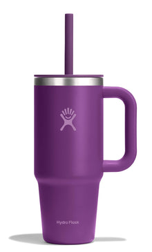 Hydro Flask Travel Tumbler with Handle, Lid and Straw - Insulated Stainless Steel in 32 Oz Trillium