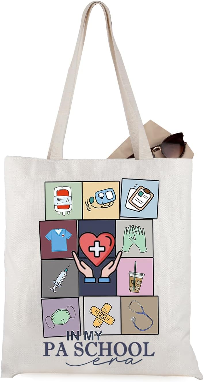 WCGXKO Medical Training Gift In My PASchool Era Tote Bag for Physician Assistant Student