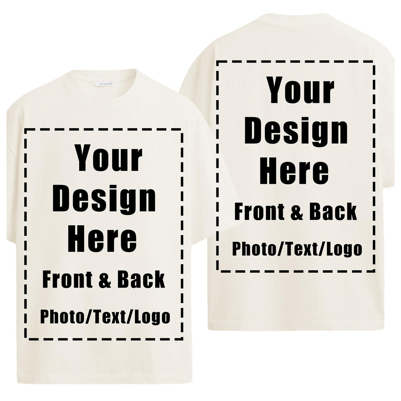 Custom T Shirts Front Back for Men Women Personalized T-Shirt Add Your Own Design with Image Text Logo Tee Tops